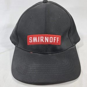 SMIRNOFF VODKA HAT CAP BLACK ADJUSTABLE 21 ONE SIZE FITS MOST OSFM ALCOHOL